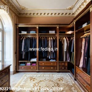 Classic Bedroom Closet with Wooden Texture No-9801