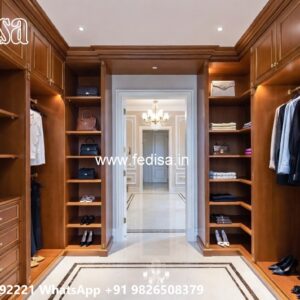 Traditional Wardrobe Design with Elegant Mirrors No-9810