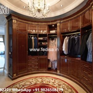 Elegant Wardrobe Design with Premium Wood Beauty No-9855