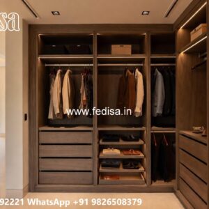 Timeless Wooden Wardrobe with Artistic Finish No-9871