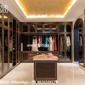 Elegant Bedroom Wardrobe with Decorative Finish No-9881