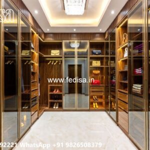 Stylish Wardrobe Design with Smart Storage Solutions No-9898