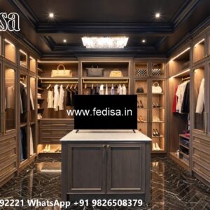 Contemporary Wardrobe Design with Glass Accents No-9978