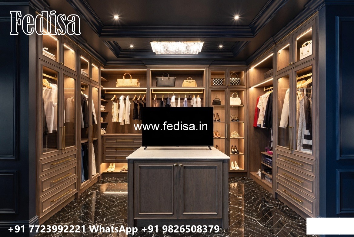 Contemporary Wardrobe Design with Glass Accents No-9978
