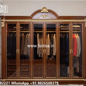 Contemporary Wardrobe Design with LED Features No-10010