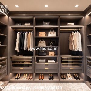 Modern Sliding Wardrobe Design with Mirrors No-10029