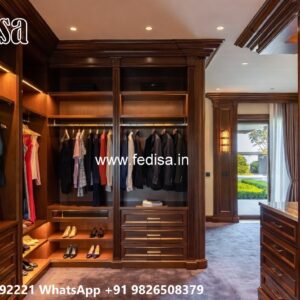 Elegant Wardrobe Design with Rich Texture No-10031