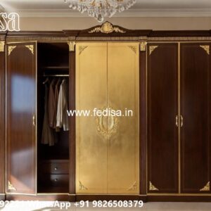 Premium Wardrobe Design with Wooden Texture No-10074