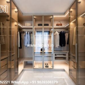 Smart Wardrobe Design with Elegant Storage No-10119