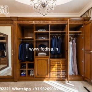 Stylish Wardrobe Design with Premium Wood Finish No-10124