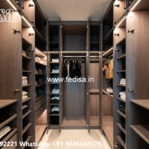 Stylish Wardrobe Design with Decorative Elements No-10152