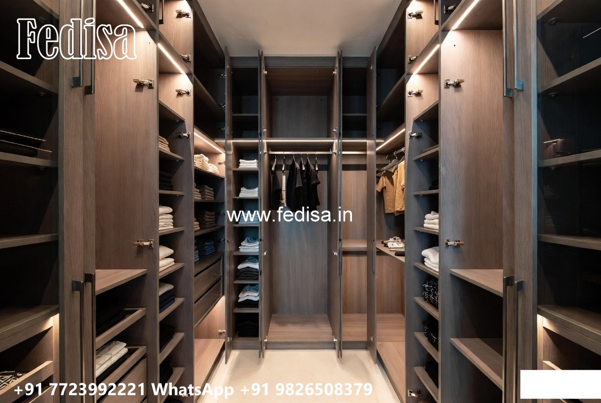 Stylish Wardrobe Design with Decorative Elements No-10152
