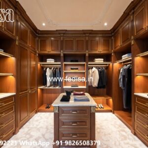 Luxury Bedroom Wardrobe Design with Smart Features No-10167