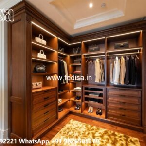 Elegant Wardrobe Design with Modern Mirror Finish No-10176