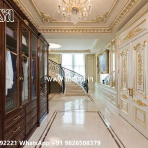 Classic Wardrobe Design with Mirror Doors No-10498