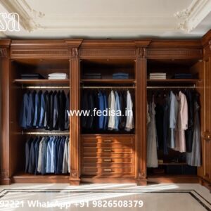 Classic Wardrobe Design with Gold Accents No-10525