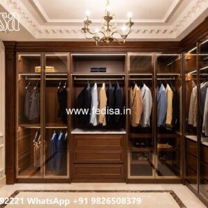 Classic Wooden Wardrobe with Decorative Trim No-10532