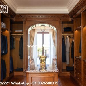 Classic Wardrobe Design with Artistic Carvings No-10540