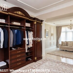 Wooden Wardrobe Design with Vintage Charm No-10586