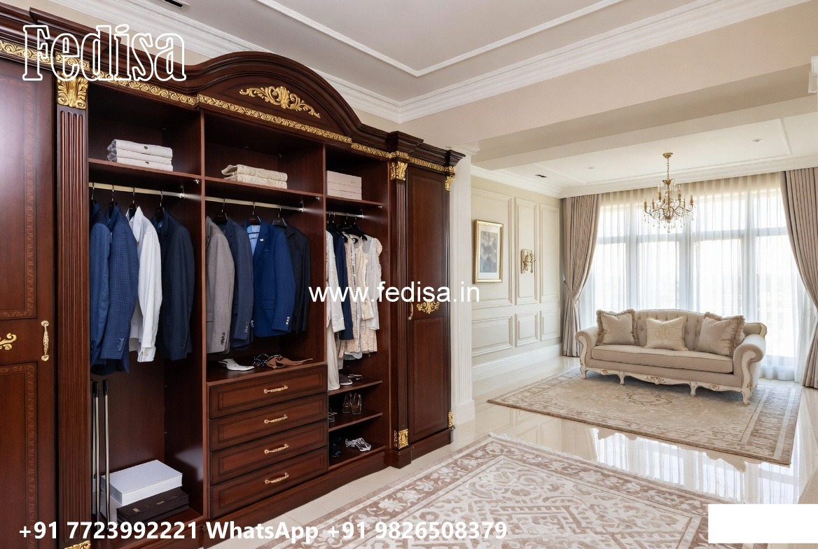 Wooden Wardrobe Design with Vintage Charm No-10586