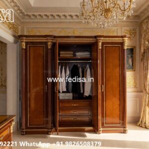 Classic Wardrobe Design with Rich Carvings No-10603