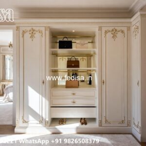 Elegant Wardrobe Design with Handcrafted Beauty No-10617