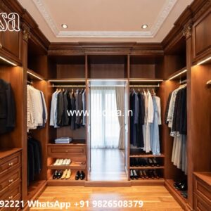 Traditional Wooden Wardrobe with Elegant Touch No-10628