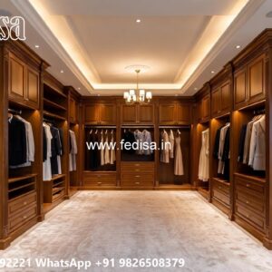 Traditional Wardrobe Design with Artistic Details No-10642