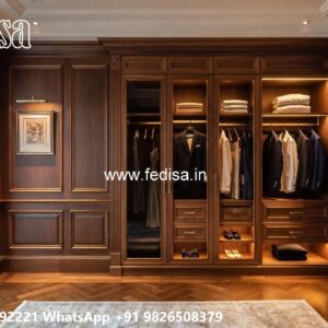 Classic Wooden Wardrobe with Mirror Beauty No-10654