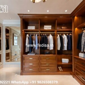 Traditional Wardrobe Design with Wooden Elegance No-10674