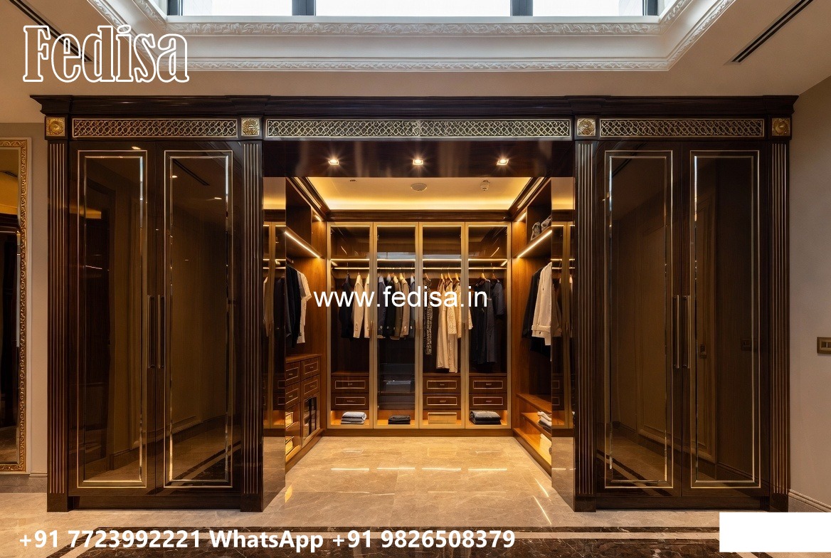 Classic Wardrobe Design with Luxury Mirrors No-10745
