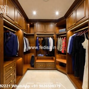 Elegant Bedroom Wardrobe with Decorative Finish No-10780