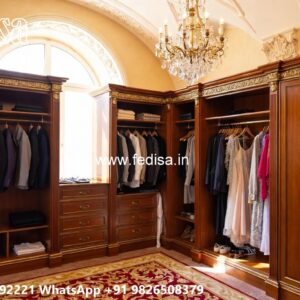 Premium Wooden Wardrobe with Decorative Mirrors No-10785