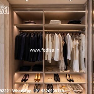 Sliding Wardrobe Design with Mirror Doors No-10818