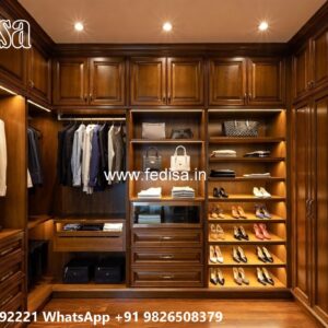 Modern Wardrobe Design with Open Shelving No-10824
