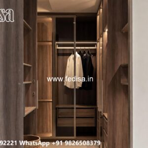 Elegant Wardrobe Design with Mirror Panels No-10862